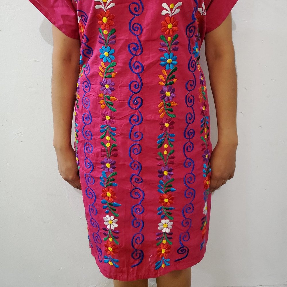 Pink Mexican Artisanal Dress - Picture 4 of 5